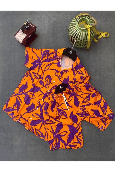 MFZ Giyim Viscose Shirt-Shorts Set