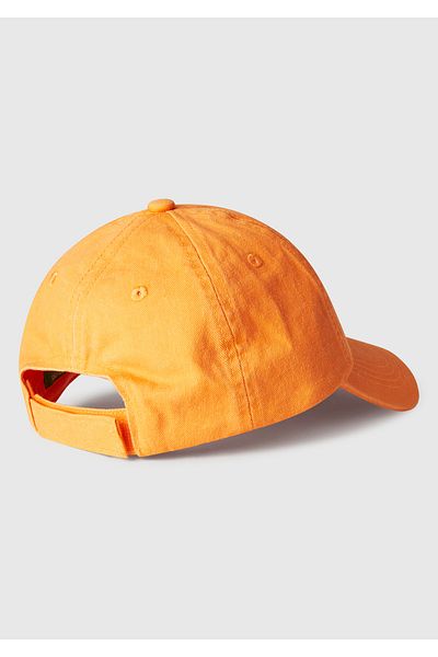 United Colors of Benetton Boy's Orange Ripped Distressed Effect Embroidered Cap Hat