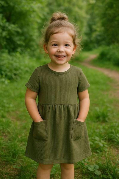MİNYON BABY Muslin Fabric Girl's Holiday Dress