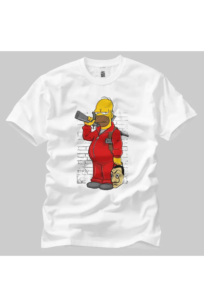 Built By Crazy Homer Simpson La Casa De Papel unisex majica