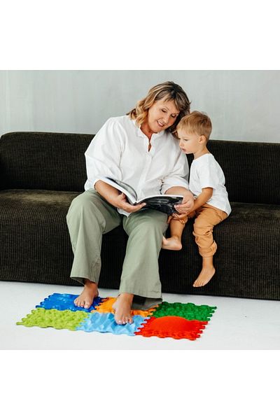 ORTOTO Orthopedic, sensory, puzzle set, 6 pieces with different textures, Intensive Barefoot Path