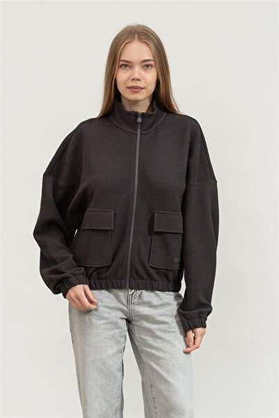 EA7 Kadın Fermuarlı Sweatshirt