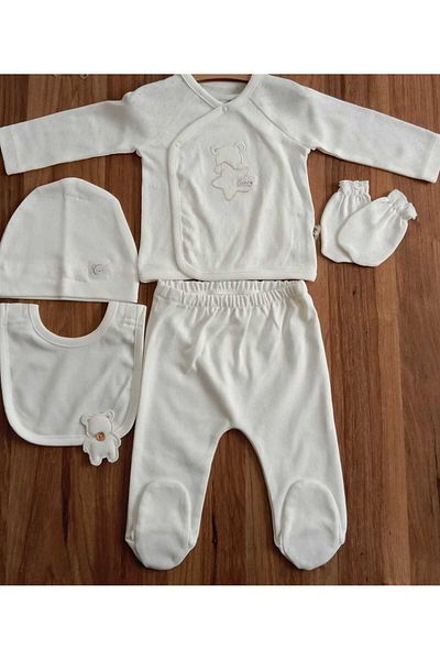 Caramell Cute Bear (with Teddy Bear) Ecru, Beige, Gray, Blue Color Various Men's 5-Piece Hospital Release 1454