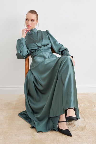 VAVİNOR Βραδινό φόρεμα Alina Satin - Mint