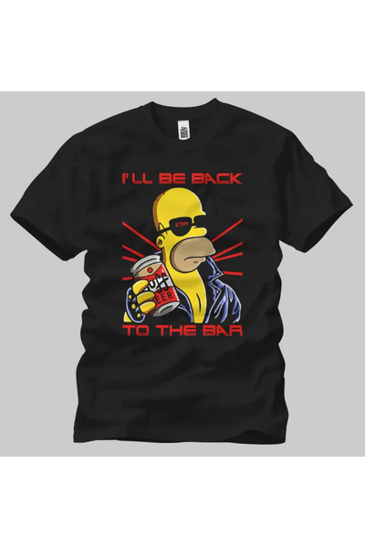 Built By Crazy تي شيرت هومر سيمبسون بيرميناتور للجنسين