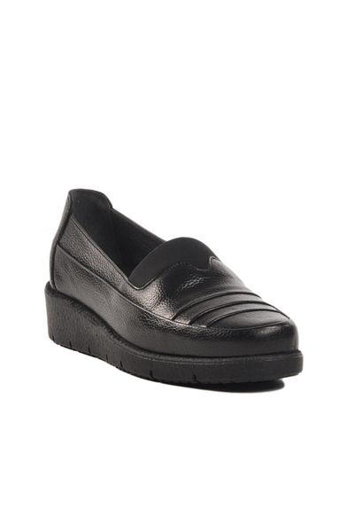WALKWAY Bb0110 Z Black Genuine Leather Women's Casual Shoes
