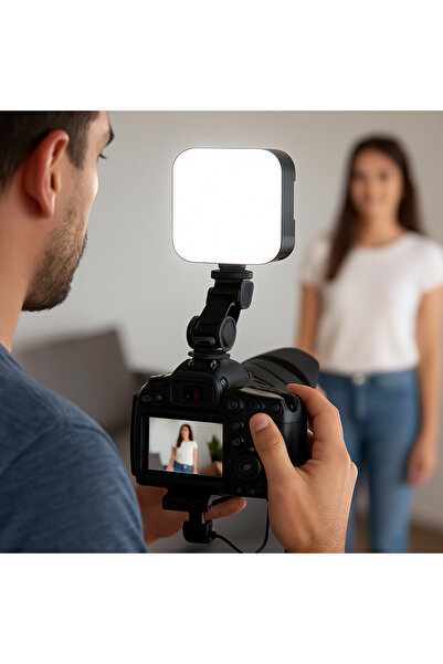VOOKA Led Işık Çok Amaçlı LED Video Işığı–Telefon Kamera ve Laptop Profesyonel Aydınlatma Selfie Işık