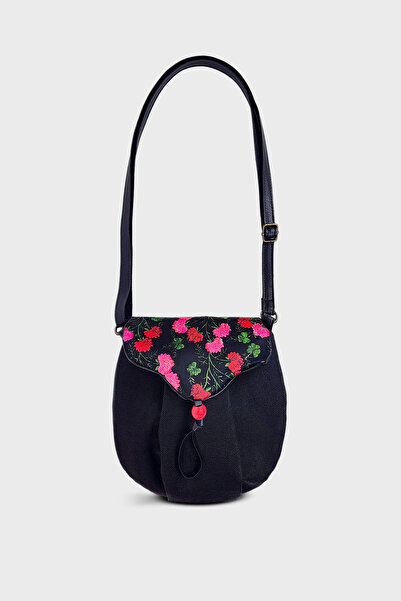 Ayşe Teyze'nin Çantaları حقيبة كتف بحزام متقاطع باللون الرمادي للنساء باللون ...