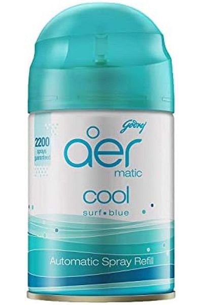 Godrej aer Matic Automatic Air Freshener Refill Cool Surf Blue 225 ml, Aer-11, 225 ml (Pack Of 1)