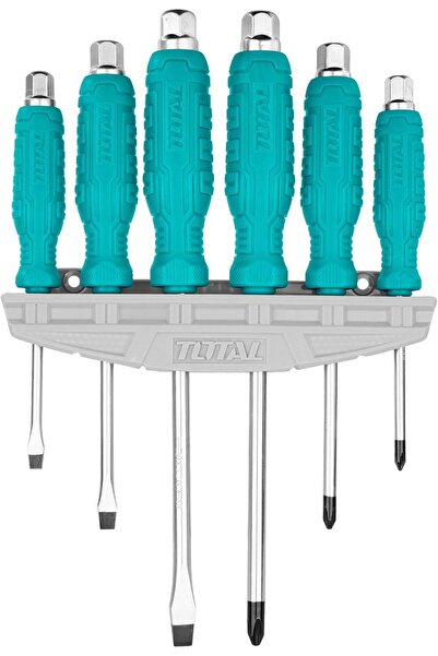 TOTAL 6 Pcs go-through screwdriver set -THGSS35061