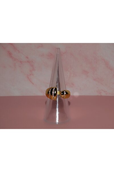 Bijoura Studio حلقة فولاذية قابلة للتعديل مع حجر الزركون الحلزوني