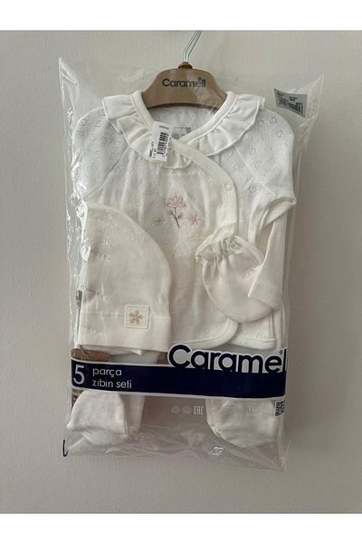 Caramell Cute Rabbit Lilac, Pink, and Ecru Color Assorted Baby Girl 5 Pack Hospital Release 1473