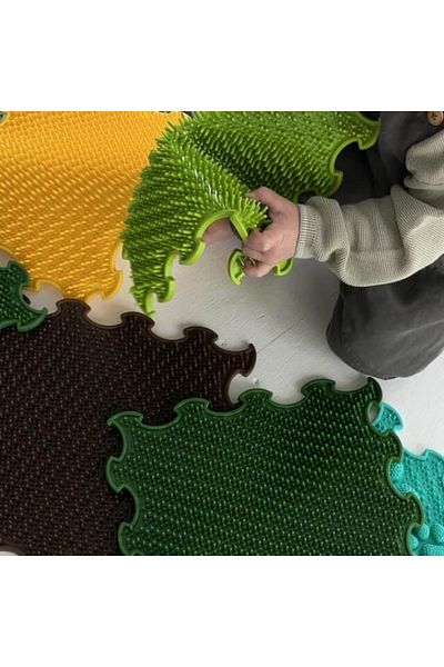 ORTOTO Orthopedic, Sensory Mat, Puzzle Set, 8 Pieces, Grass Soft Model, Multicolor