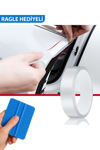 ÖzgürceSeç Folie de protecție transparentă anti-zgârieturi pentru pragul ușii...