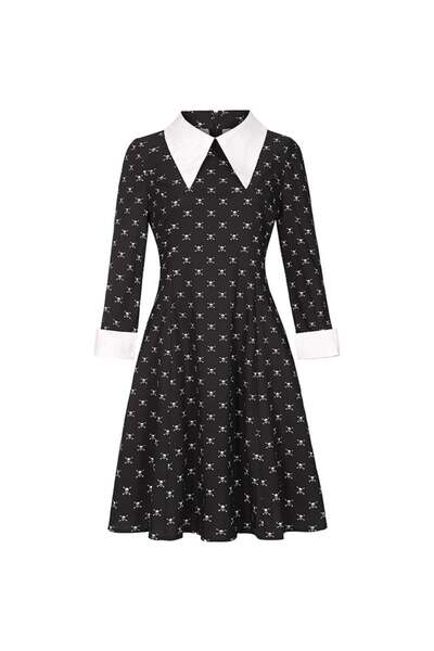 KidMania Costum Wednesday Cosplay pentru fete 7-9 ani 120-130 cm