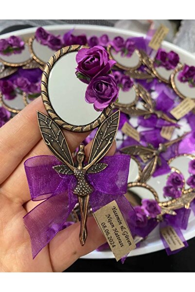 Aker Hediyelik Dekoratif Model Söz Nişan Kına Düğün Magnet Nikah Şekeri Hatıra Melek Ayna 30 Adet