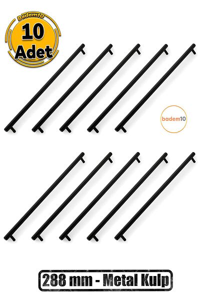 Badem10 Hitit 10 bucăți 288 mm sertar dulap dulap capac mâner mâner mâner metal mâner mobilă bucătărie baie