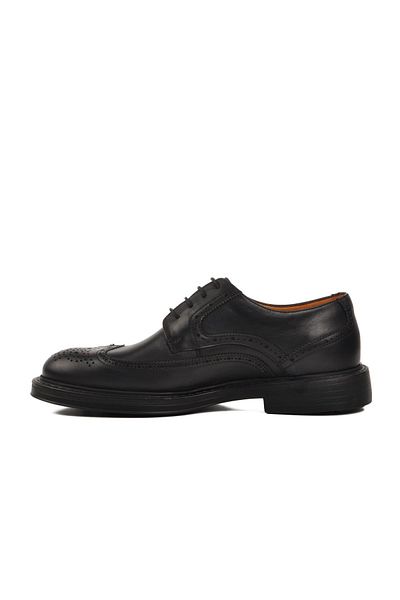 WALKWAY Black Genuine Leather Men's Casual Shoes Dr Flexer 099001