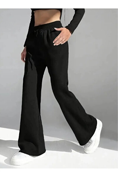 MNKSPORT MNK SPORT Μαύρο φαρδύ και χαλαρό κοστούμι άνετη εφαρμογή - Φούτερ με ίσιο πόδι