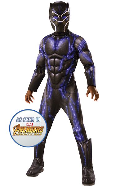 Marvel Black Panther Muscle Costume For Boy - Avg4 Battle Suit 100 - 110 Cm 3-4 Years