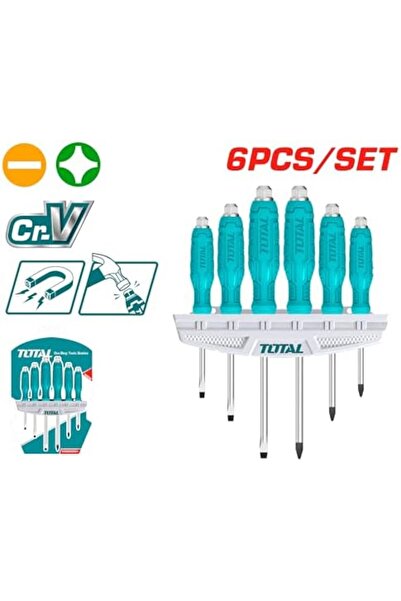 TOTAL 6 Pcs go-through screwdriver set -THGSS35061