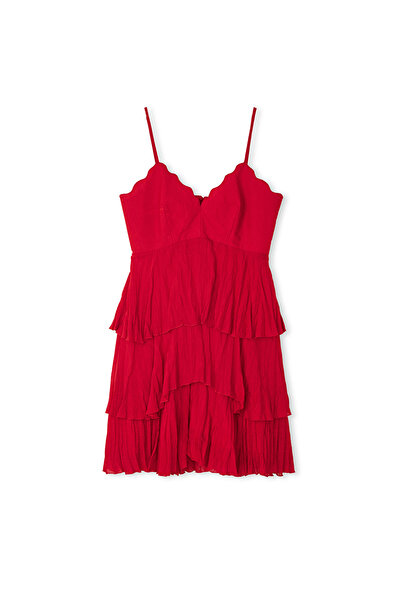 İpekyol Kırışık efektli askılı elbise