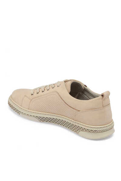 Tergan Bej Hakiki Nubuk Deri Erkek Sneaker - E24ı1ay56865-b23