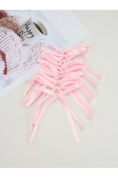 PartyPoo Cake Balloon over Bow Ribbon Pink 10 Pieces Large Ribbon Birthday Ornament