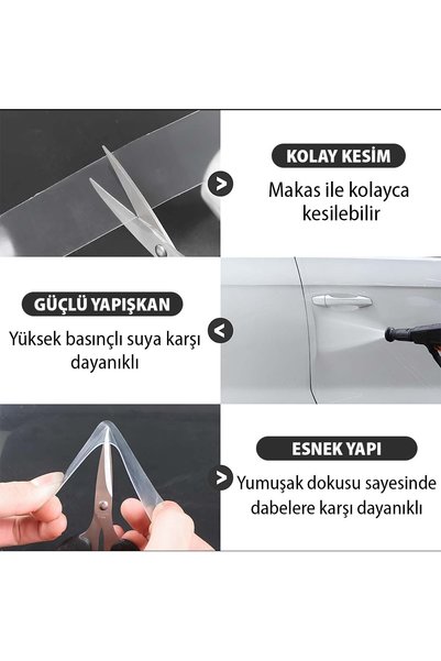 ÖzgürceSeç Car Door Threshold Hood Anti-Scratch Transparent Protection Foil 5 cm X 5 Meters - Ragle Gift