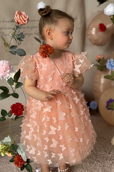 ALYRA Baby Girl Dress Short Sleeve Bowknot Birthday Party Wedding Special Occasion Evening Dress Girl's Dress