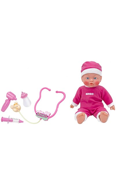 GLOBO Papusa bebelus 35 cm interactiva, Globo Bimbo, cu pijama moale si caciu...