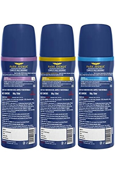 Park Avenue Classic Men's Deodorant Set 150ml Each (Pack of 3)