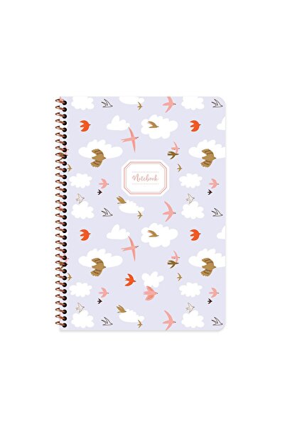 KESKİN COLOR دفتر ملاحظات على شكل حيوانات حلزونية مقاس A4 - طائر