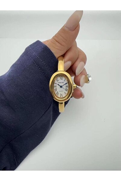 MUMMY CANDLE ساعة نسائية موديل ستيل ذهبي