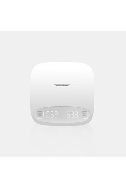 theferruat Akıllı Dijital Hassas Terazi Led Ekranlı Zamanlayıcılı Kahve Tartı...