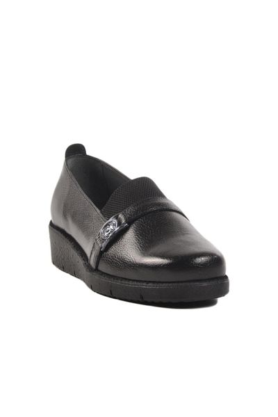 WALKWAY Bb0114 Z Black Genuine Leather Women's Casual Shoes