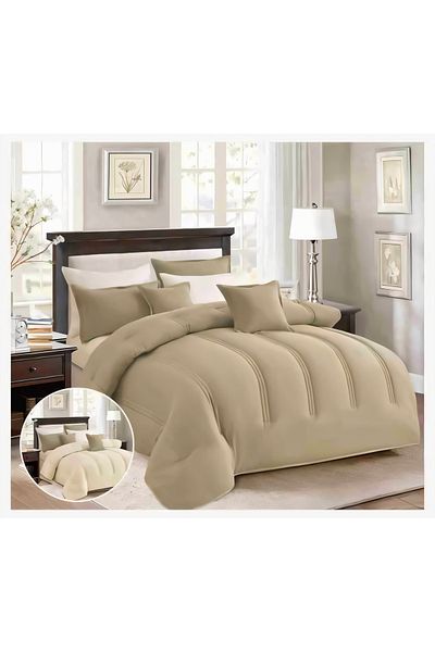 Red Rose Luxury double hotel bedspread with a double side for a comfortable sleep, made of microfiber, size 240*260 cm