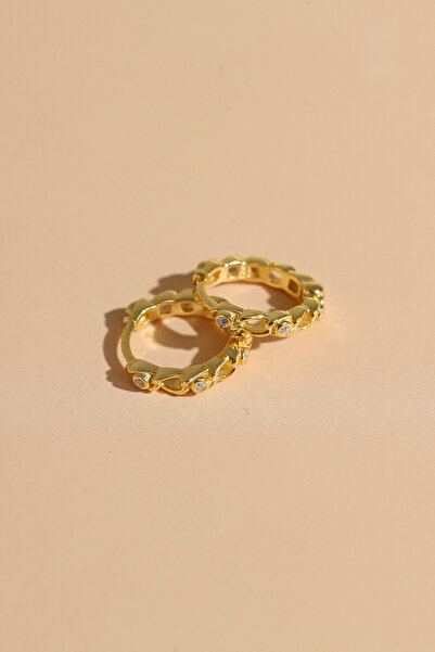 Gümüş Vadisi Kadın 925 Ayar Zirkon Taşlı Zincir Küpe