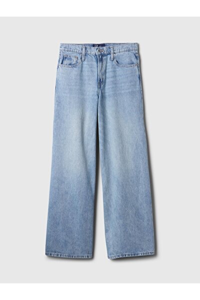 GAP Kadın Açık Mavi Baggy Jean Pantolon