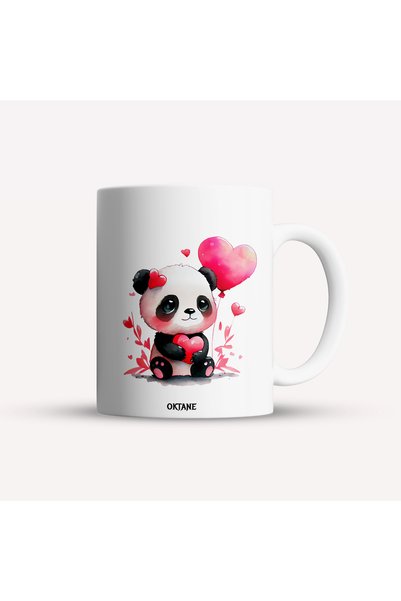 OEM Cană albă personalizată cu dragoste Panda, INOVATIX®. 330ml