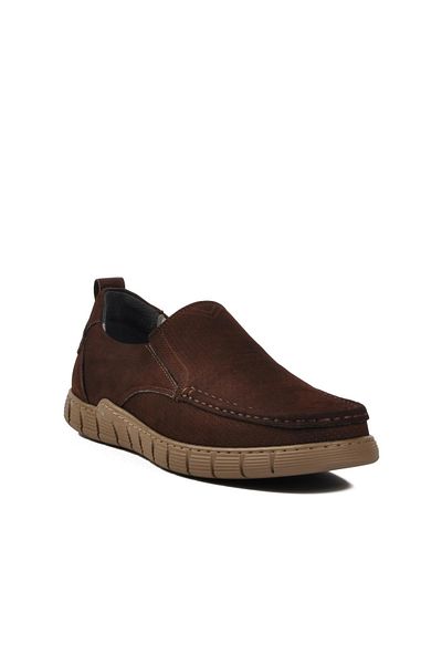 WALKWAY 994-1 m Brown Nubuck Genuine Leather Men's Casual Shoes