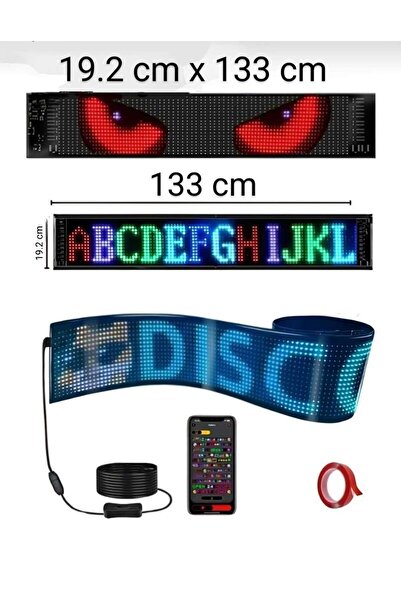 cephanegsm Katlanabilir Usb Matrix Led Panel Cama Yapışan Telefon Kontrollü L...