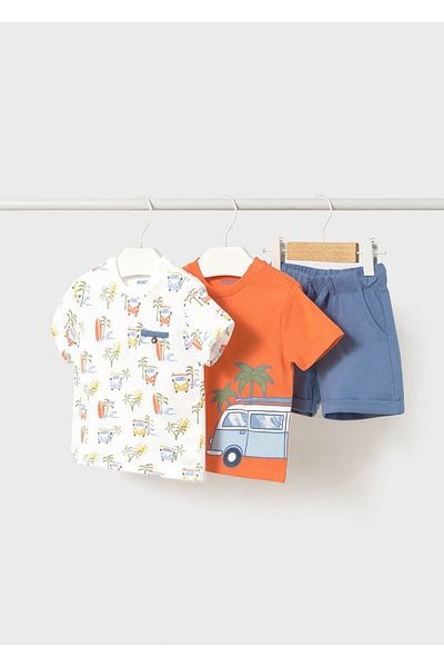 MAYORAL Patterned Shorts-T-Shirt Baby Set
