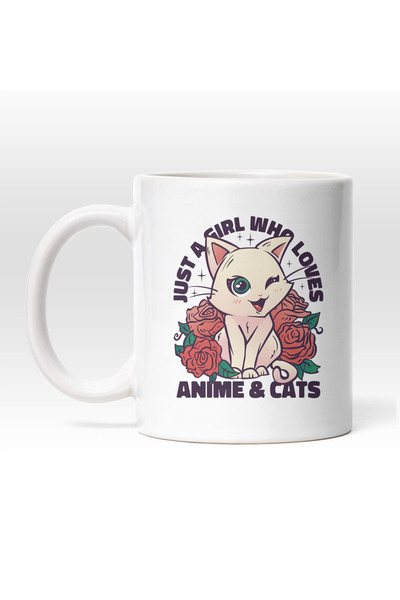 OEM Cană albă personalizată Anime și Pisici, INOVATIX®. 330ml