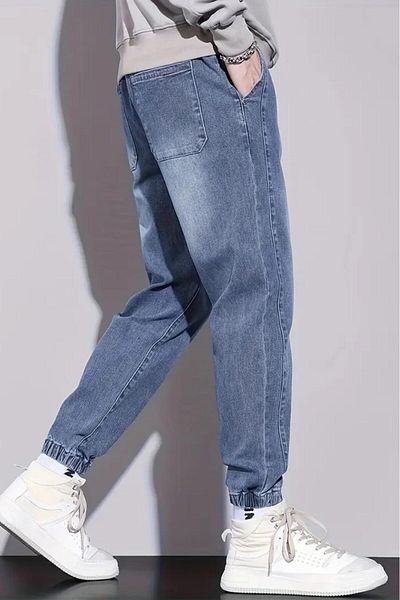 Oksit Pantaloni de jeans pentru bărbați Reax Simon Jogger Cut cu talie și picior elastic