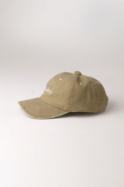 Marvy Marvy Embroidered Green Hat with Faded Effect