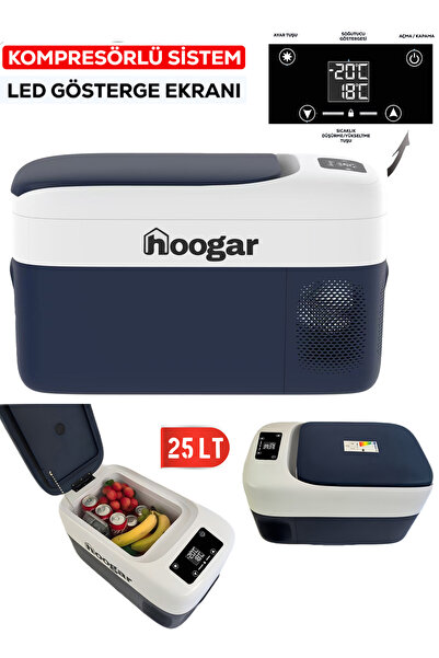 Hooger German 21-25 LT Led Ekran Oto Karavan Tekne Tır Buzdolabı 12-24V -20 D...