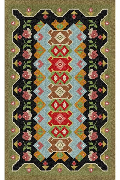 Rugs Modern Halı Covor decorativ modern cu țesătură cu model etnic, în culori...