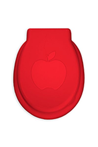 flores Universal plastic toilet seat with apple pattern, red, 480 x 385 mm