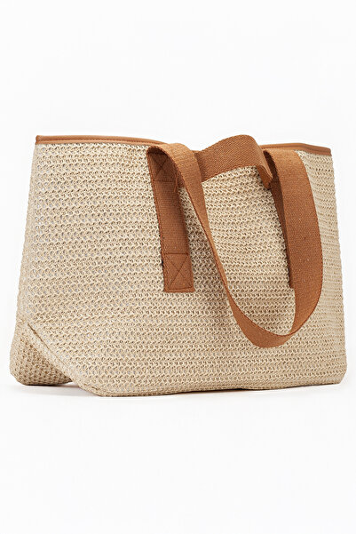 gio&mi Luna Rafya Kağıt İp Hasır Omuz Çantası